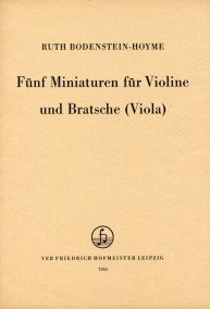 7361 &bull; BODENSTEIN-HOYME - 5 Miniaturen - Spielstimmen