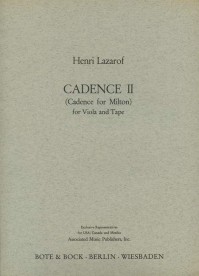 BB 1100118 &bull; LAZAROF - Cadence II