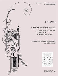 EE 5409 &bull; BACH - Drei Arien ohne Worte - Partitur und Stimme