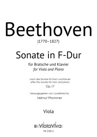 VV 210-1 • BEETHOVEN - Sonate - Bratschenstimme - DOW