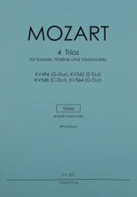 VV 301 • MOZART - 4 Klaviertrios (G, E, C, G)