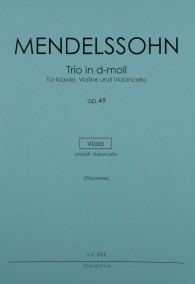 VV 305 • MENDELSSOHN - Klaviertrio d-moll, ES Va statt Vc